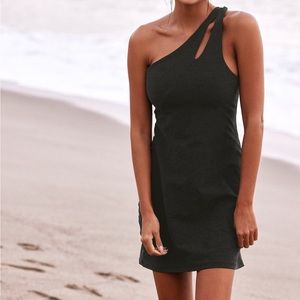 NWOT Beyond Yoga Spacedyed Lost Your Mind Asymmetrical Dress - size S